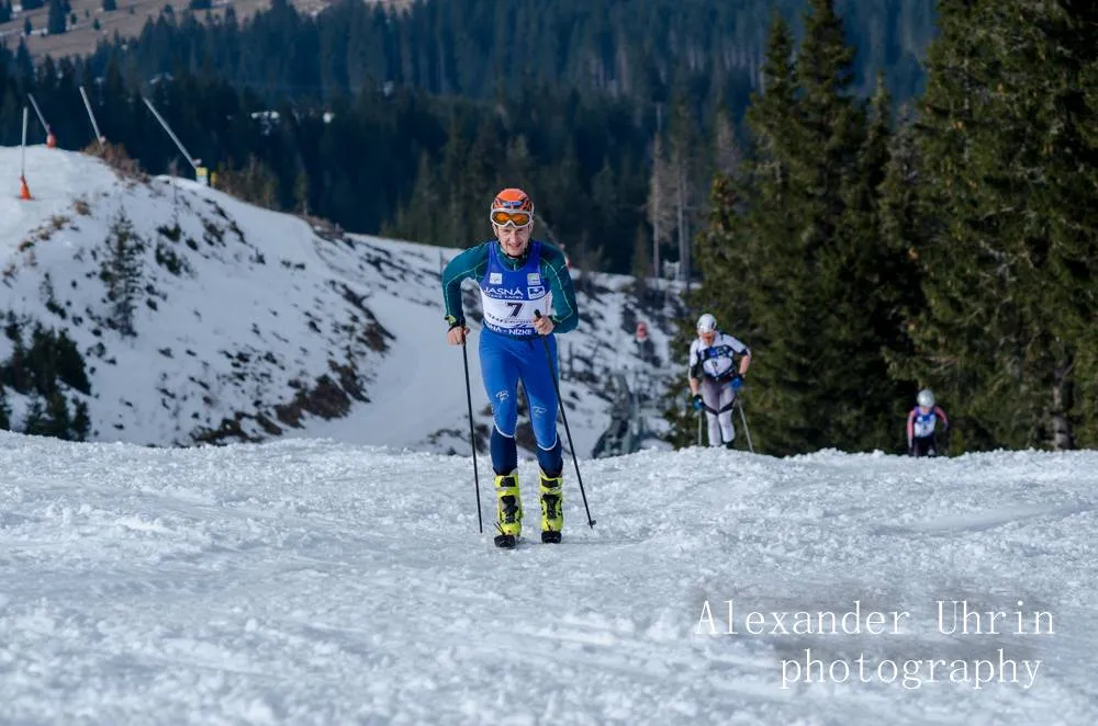 Skialp na svahu Chopku