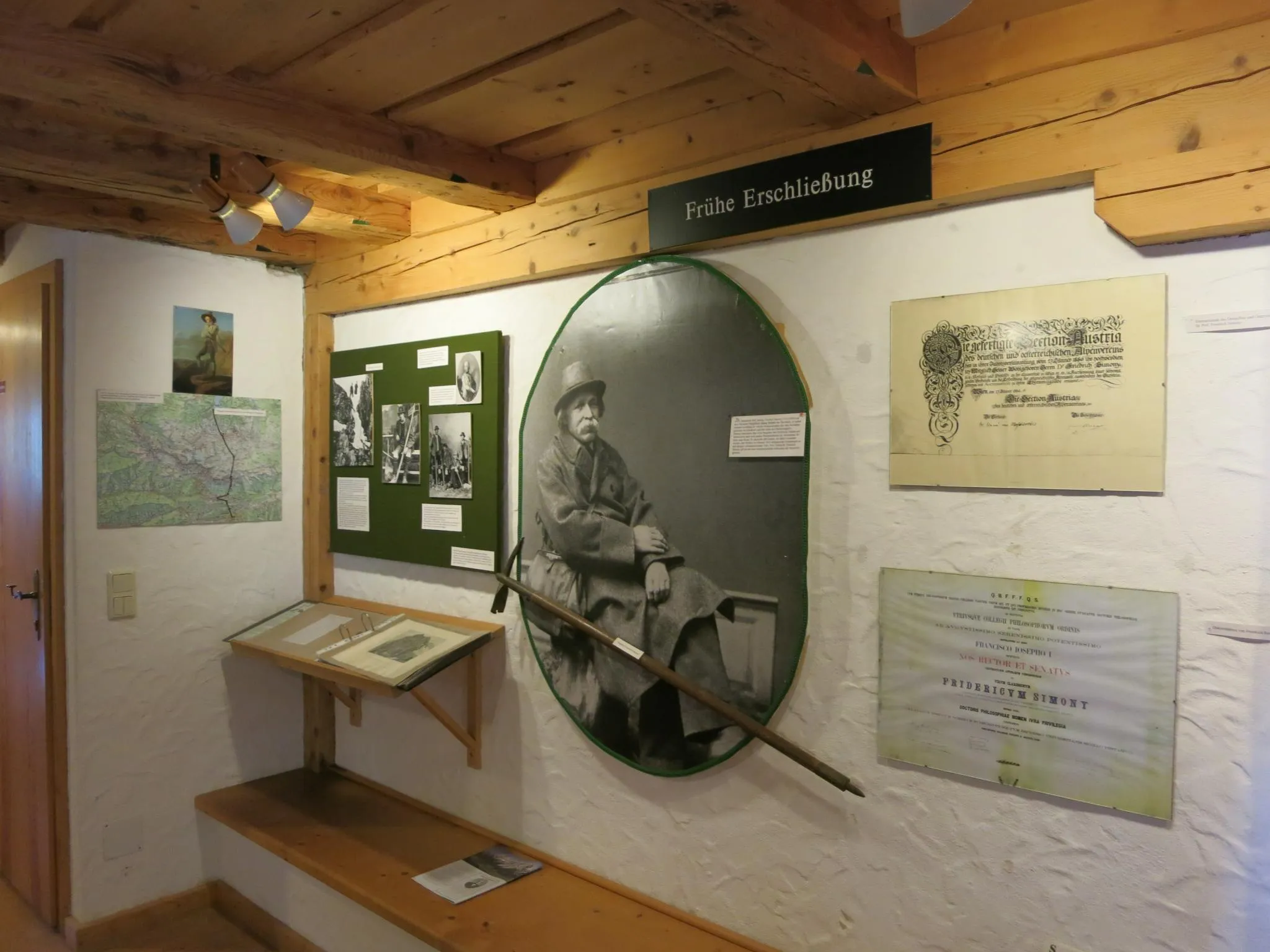 Alpské múzeum Austriahütte, interiér výstavy