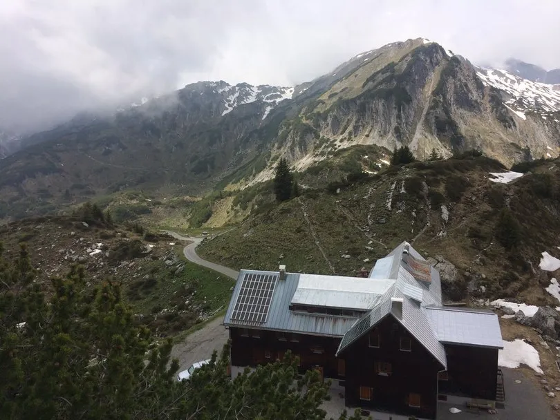 Freiburger Hütte, pohľad na chatu