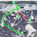 Mapa strediska Jasná Nízke Tatry so značenými chodníkmi pre skialpinistov